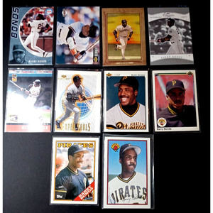 Barry Bonds, Pirates, Giants Lot of 10 Baseball Cards